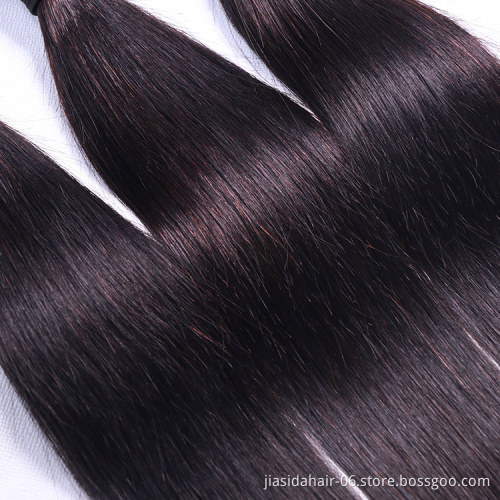 Free Sample Hair Bundles Raw Virgin Human Hair Weave Bundle Wholesale Double Drawn DHL Straight Indian